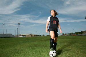 confident soccer player